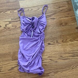 Purple Ruched Dress